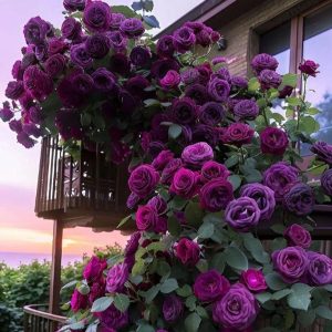 Роза Плетистая Плум Пэшн купить по цене от 610р. в интернет-магазине «Посадика» с доставкой почтой в в Кизеле и по всей России – [изображение №1].